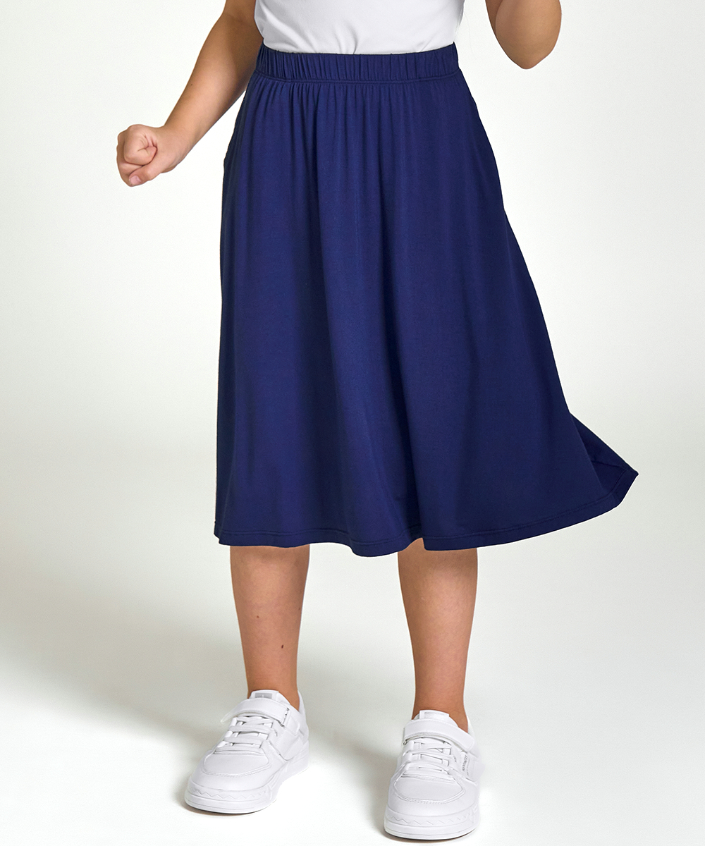 Girls Midi A-Line Bamboo Skirts for School 6-14Y