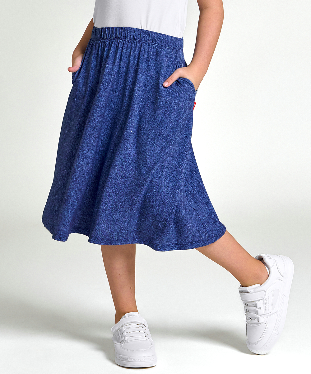 Girls Midi A-Line Bamboo Skirts for School 6-14Y