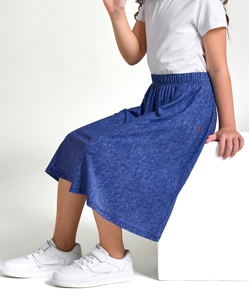 Girls Midi A-Line Bamboo Skirts for School 6-14Y