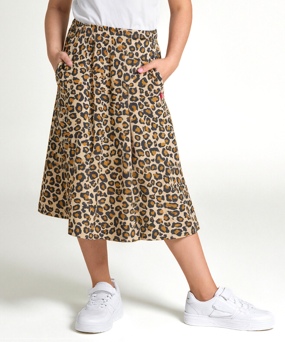 Girls Midi A-Line Bamboo Skirts for School 6-14Y