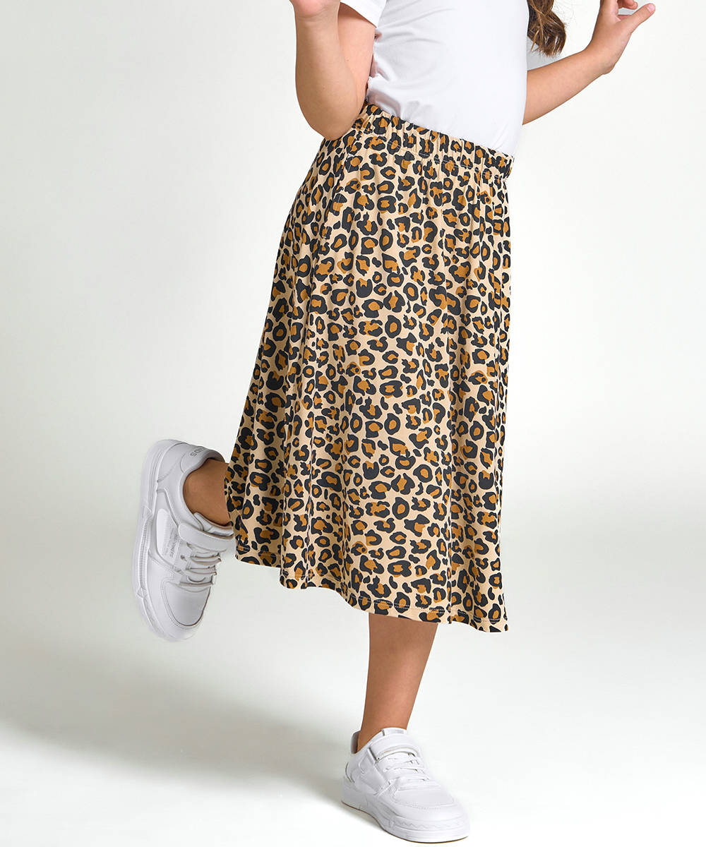 Girls Midi A-Line Bamboo Skirts for School 6-14Y