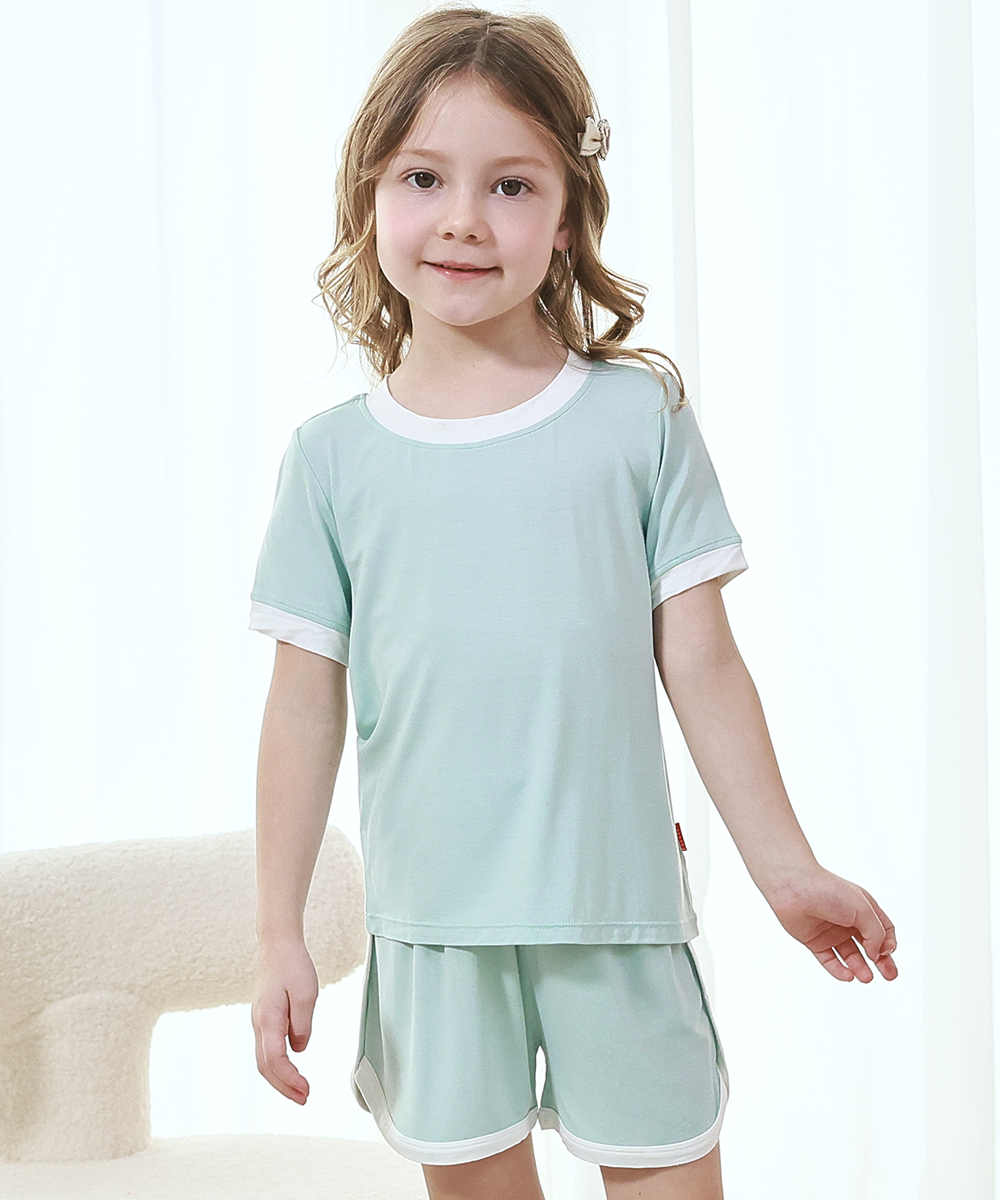 Toddler Girls Short Sleeve Cool Bamboo Pjs