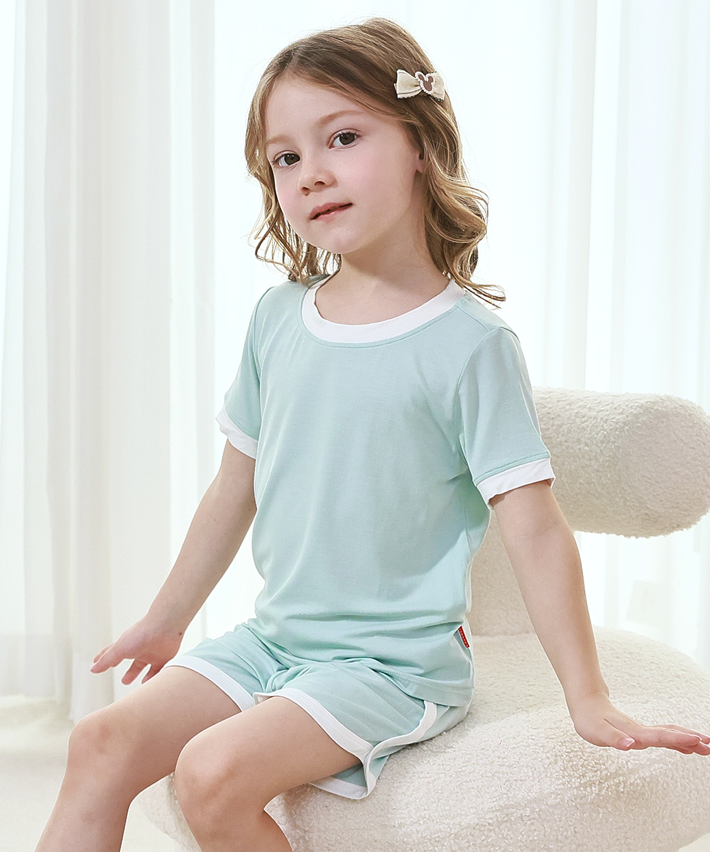Toddler Girls Short Sleeve Cool Bamboo Pjs