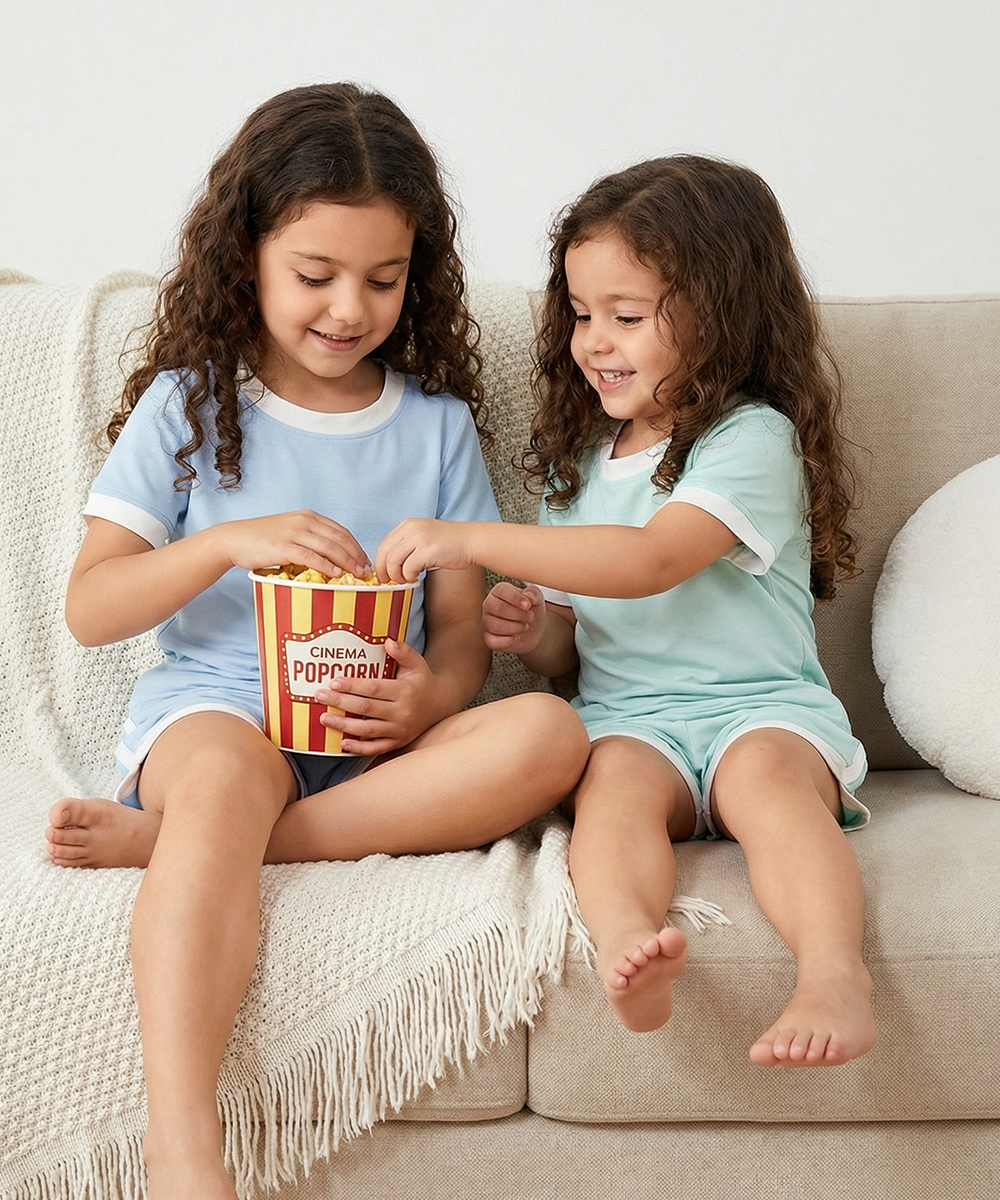 Toddler Girls Short Sleeve Cool Bamboo Pjs