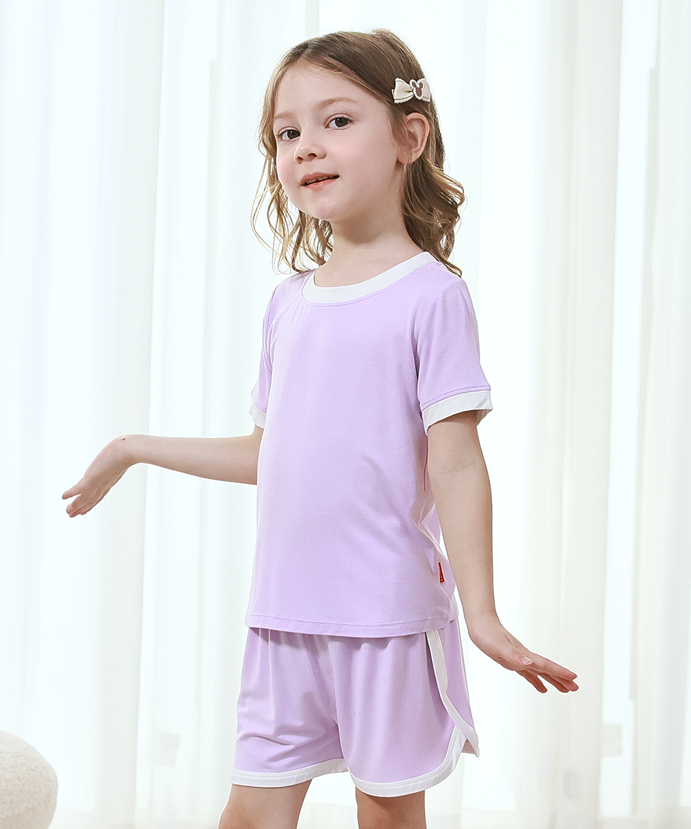 Toddler Girls Short Sleeve Cool Bamboo Pjs