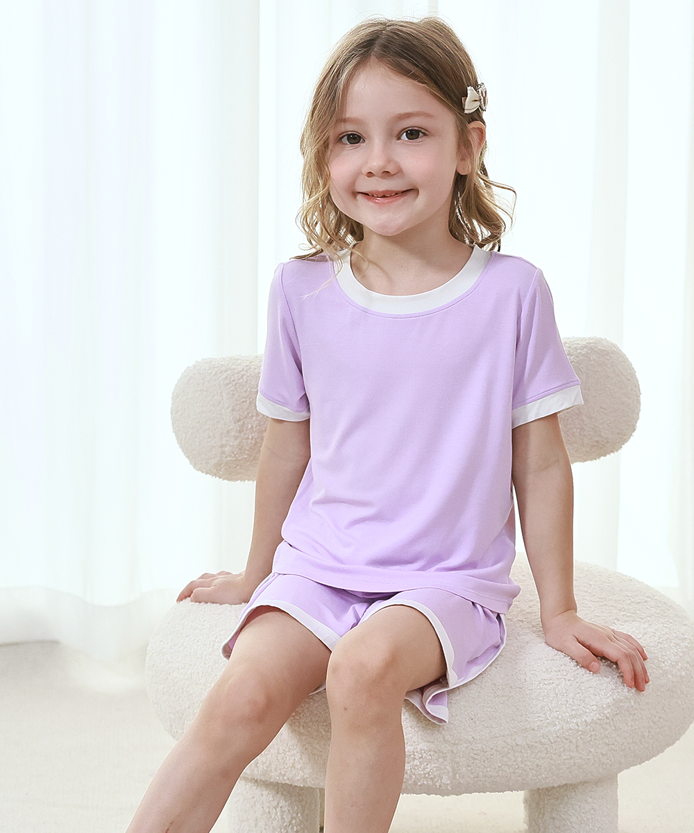 Toddler Girls Short Sleeve Cool Bamboo Pjs