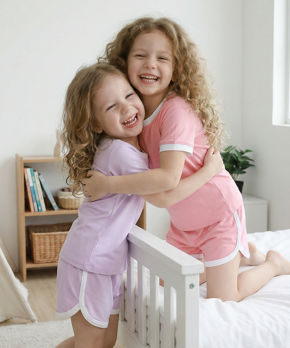 Toddler Girls Short Sleeve Cool Bamboo Pjs