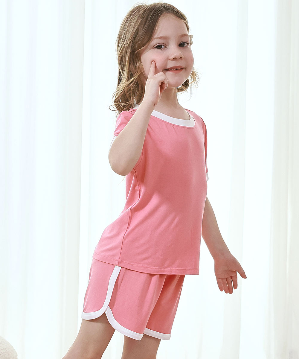 Toddler Girls Short Sleeve Cool Bamboo Pjs