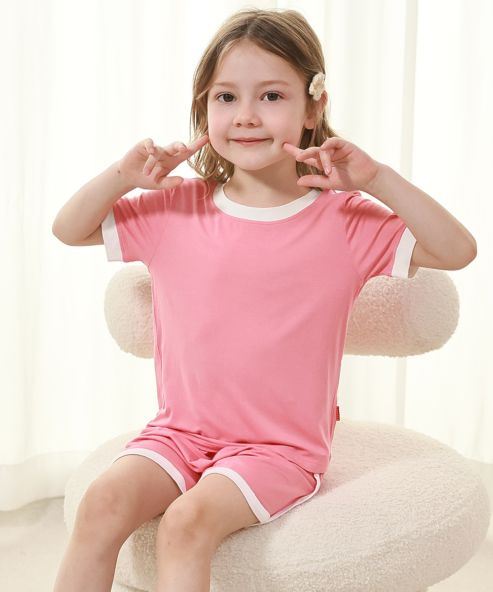 Toddler Girls Short Sleeve Cool Bamboo Pjs