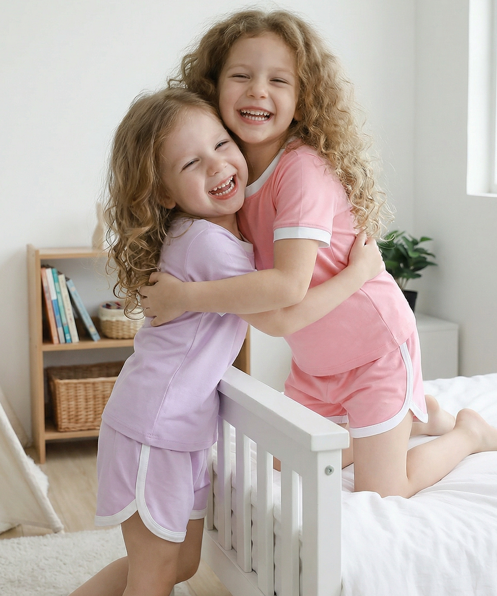 Toddler Girls Short Sleeve Cool Bamboo Pjs
