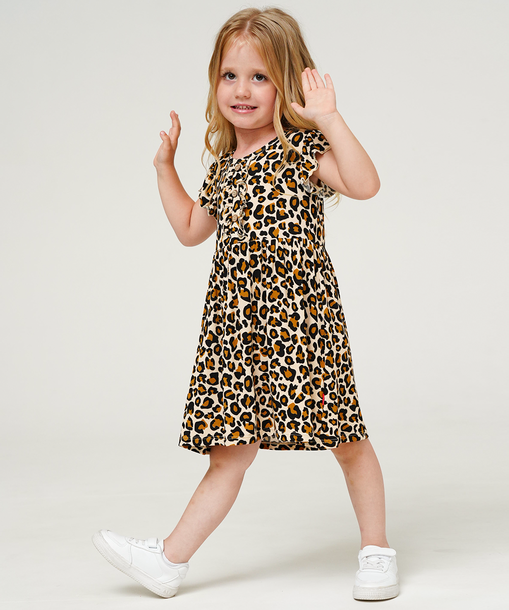 Toddler Girls Ruffle Sleeveless Bamboo Dresses