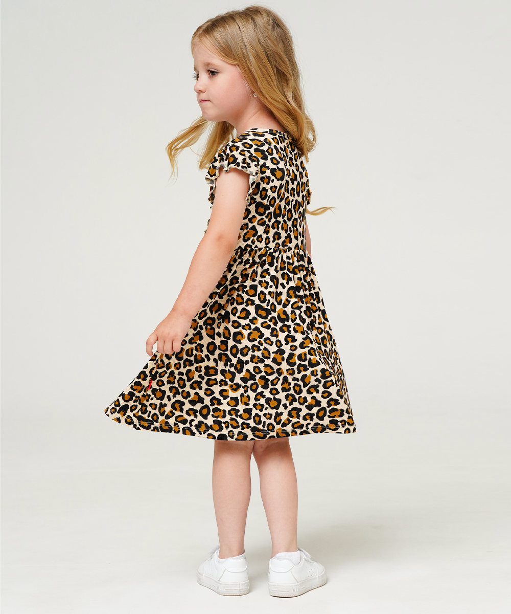 Toddler Girls Ruffle Sleeveless Bamboo Dresses