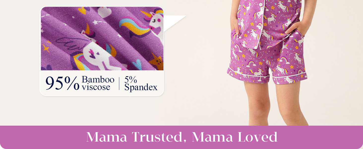 Bamboo viscose Toddler Girls pjs