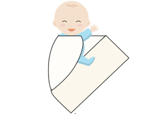 Swaddle a Baby with a Blanket-Stept-2
