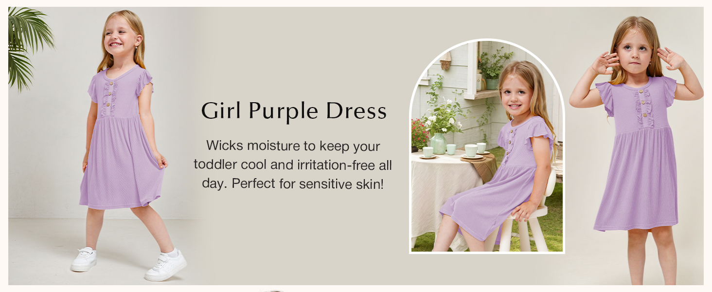 Bamboo viscose Toddler Girls Dress