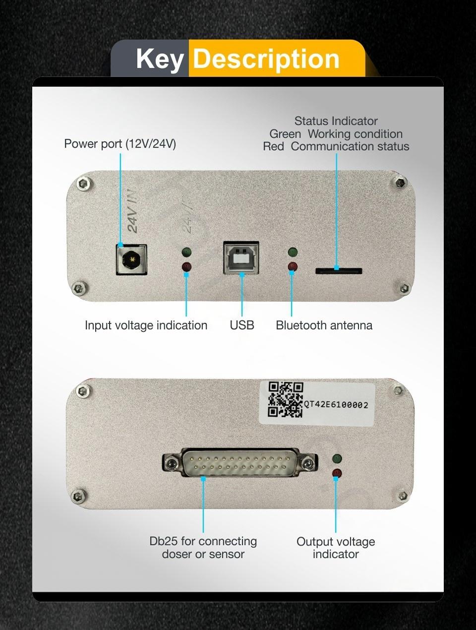 Handheld Tester SCR Urea Pump/NOx Sensors/Liquid level/Temperature Sensor/Exhaust temperature Sensor Mini Tester
