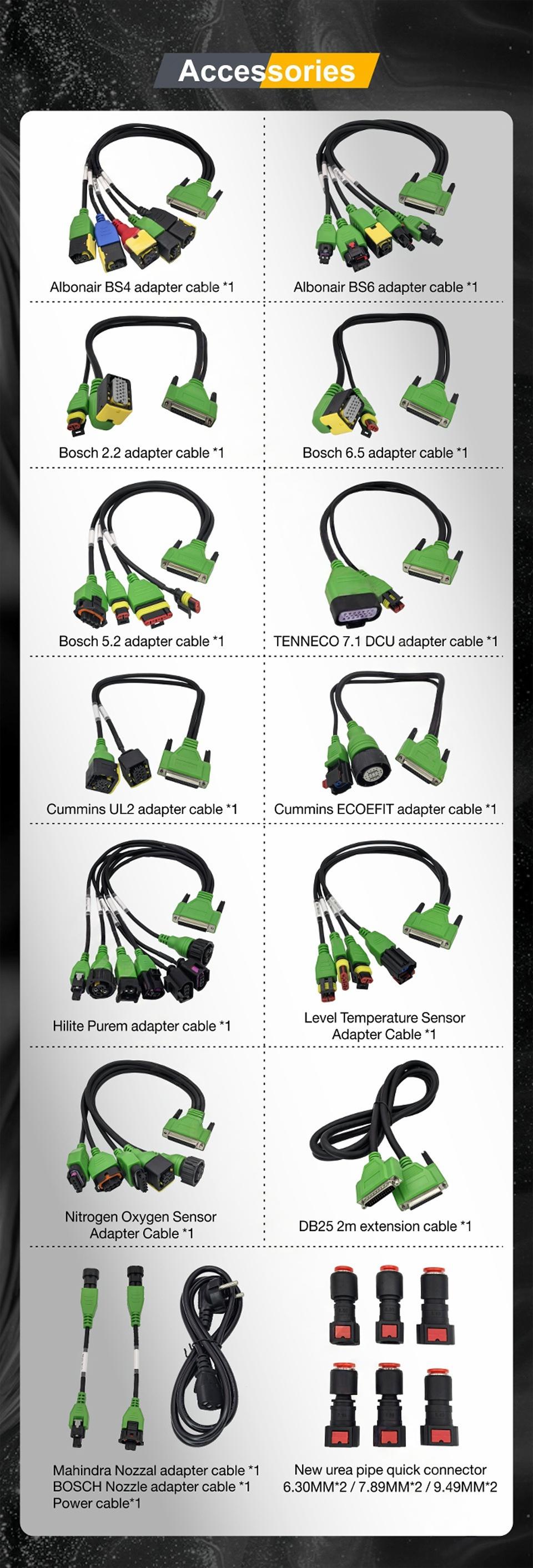 All-in-one SCR Urea Pump/NOx Sensors/Liquid level/Temperature Sensor/Exhaust temperature Sensor Tester