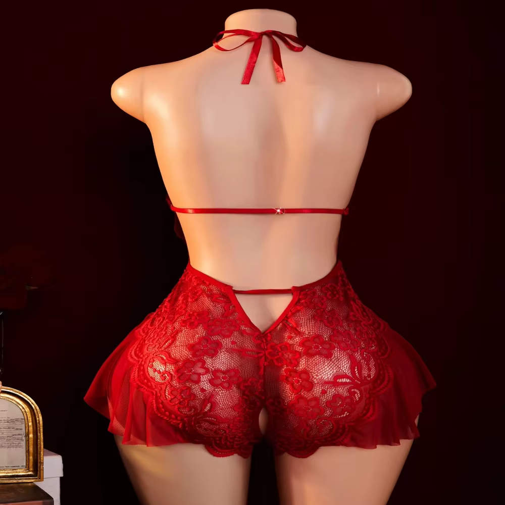 Crotchless Lace Lingerie