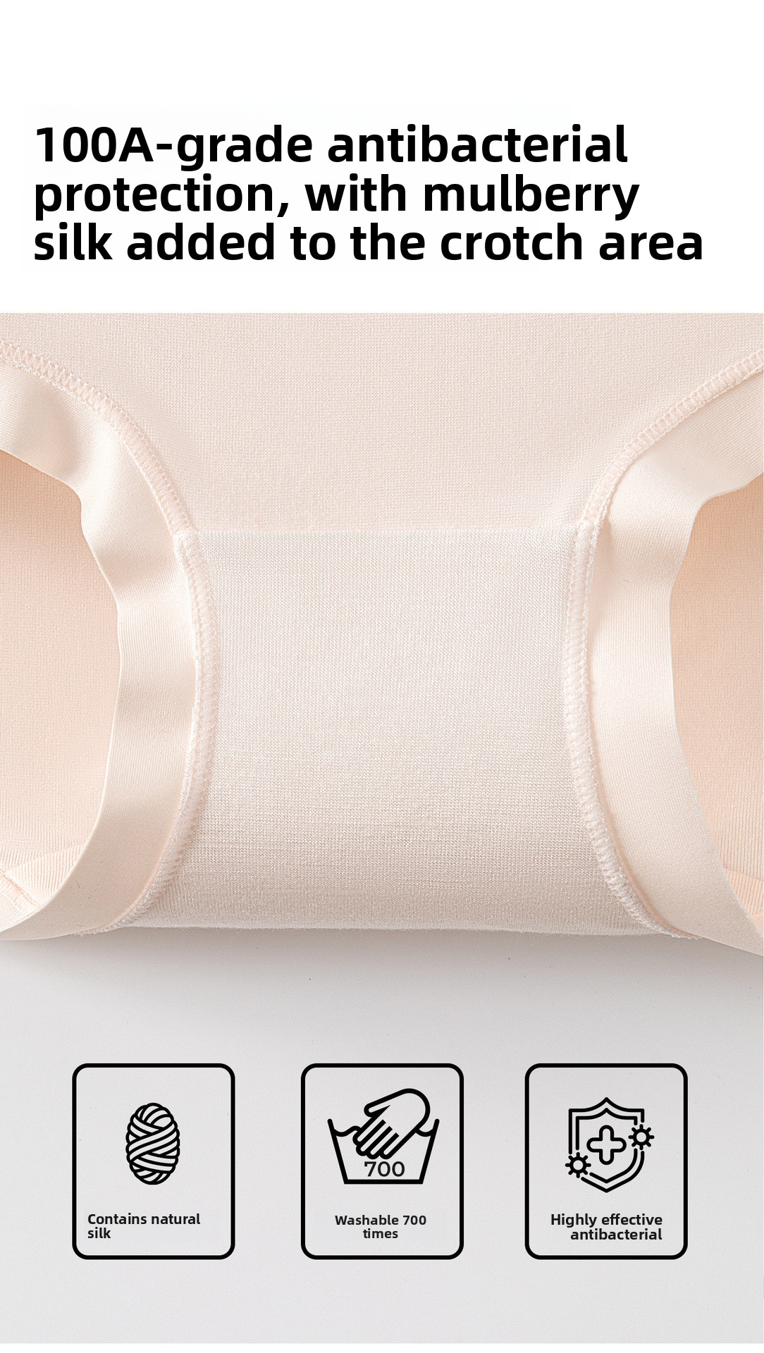 Seamless Women's Briefs – 3-Pack, Mid-Rise Breathable Underwear