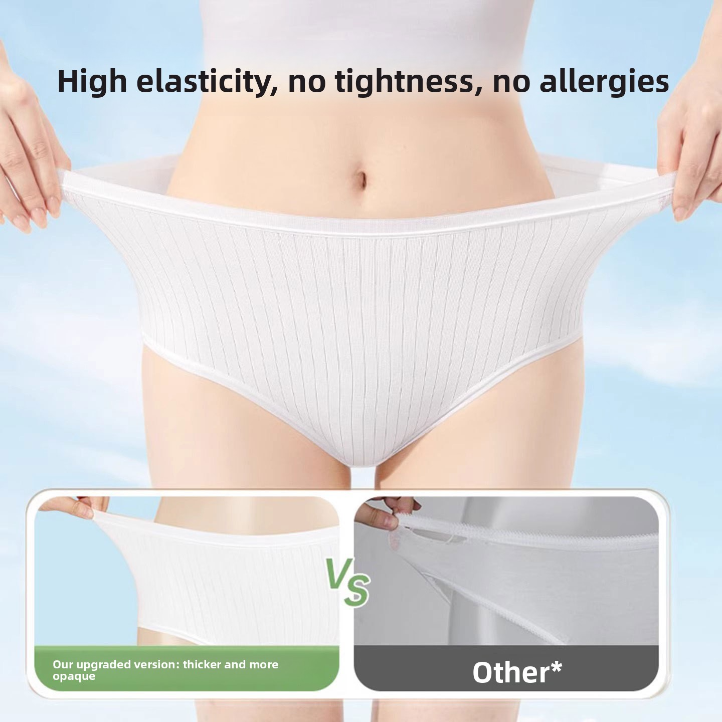 Disposable Cotton Underwear – 4-Pack, Individually Wrapped Briefs