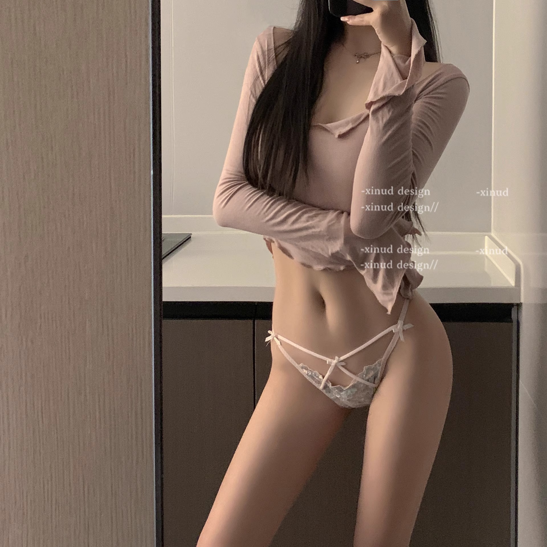 Pure Desire Embroidered women mesh triangle briefs