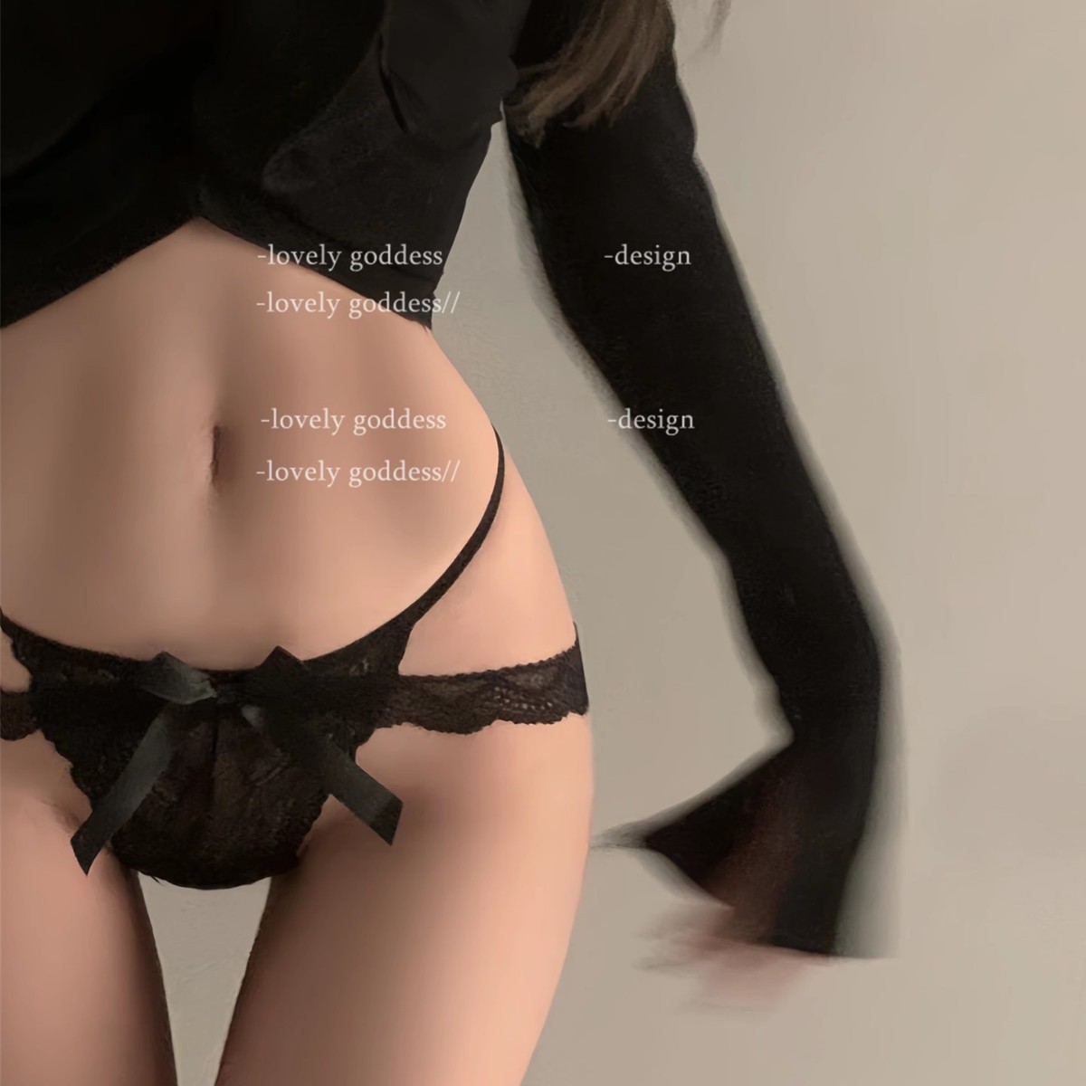 Pure Desire Milk Cover women open-crotch lace briefs