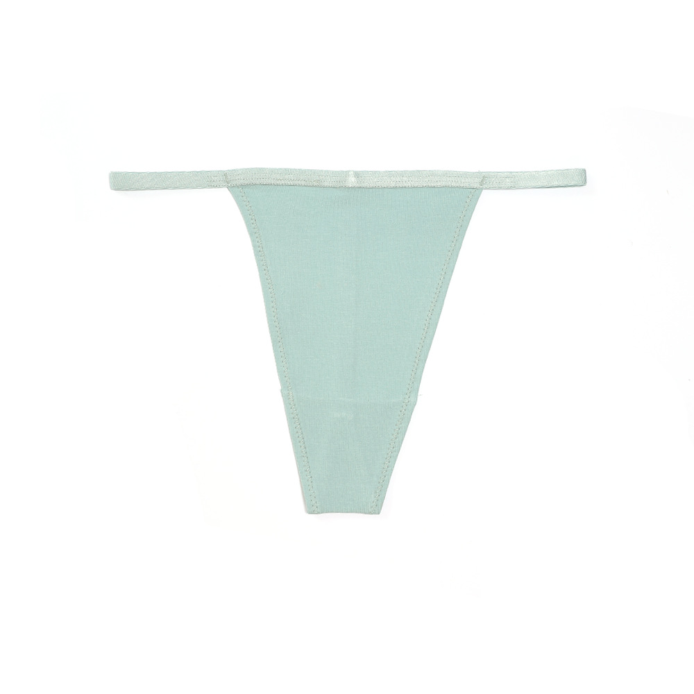Cross-border European and American sexy thin-strap low-rise thong breathable simple Brazilian panties cotton women's underwear