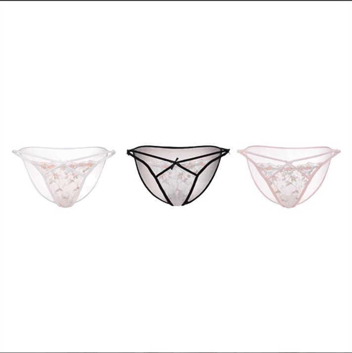 Pure Desire Embroidered women mesh triangle briefs