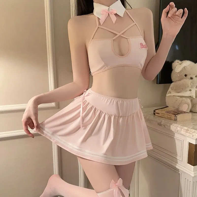 Wholesale Price Sexy Nurse Woman Lingerie Pink Hot Skirt Cosplay Suit