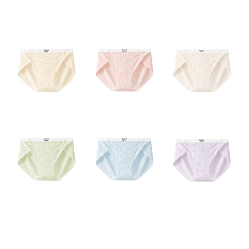 Probiotic high-cut seamless Class A pure cotton women's underwear, thin and long crotch design for all seasons, 10A antibacterial jacquard briefsbreath