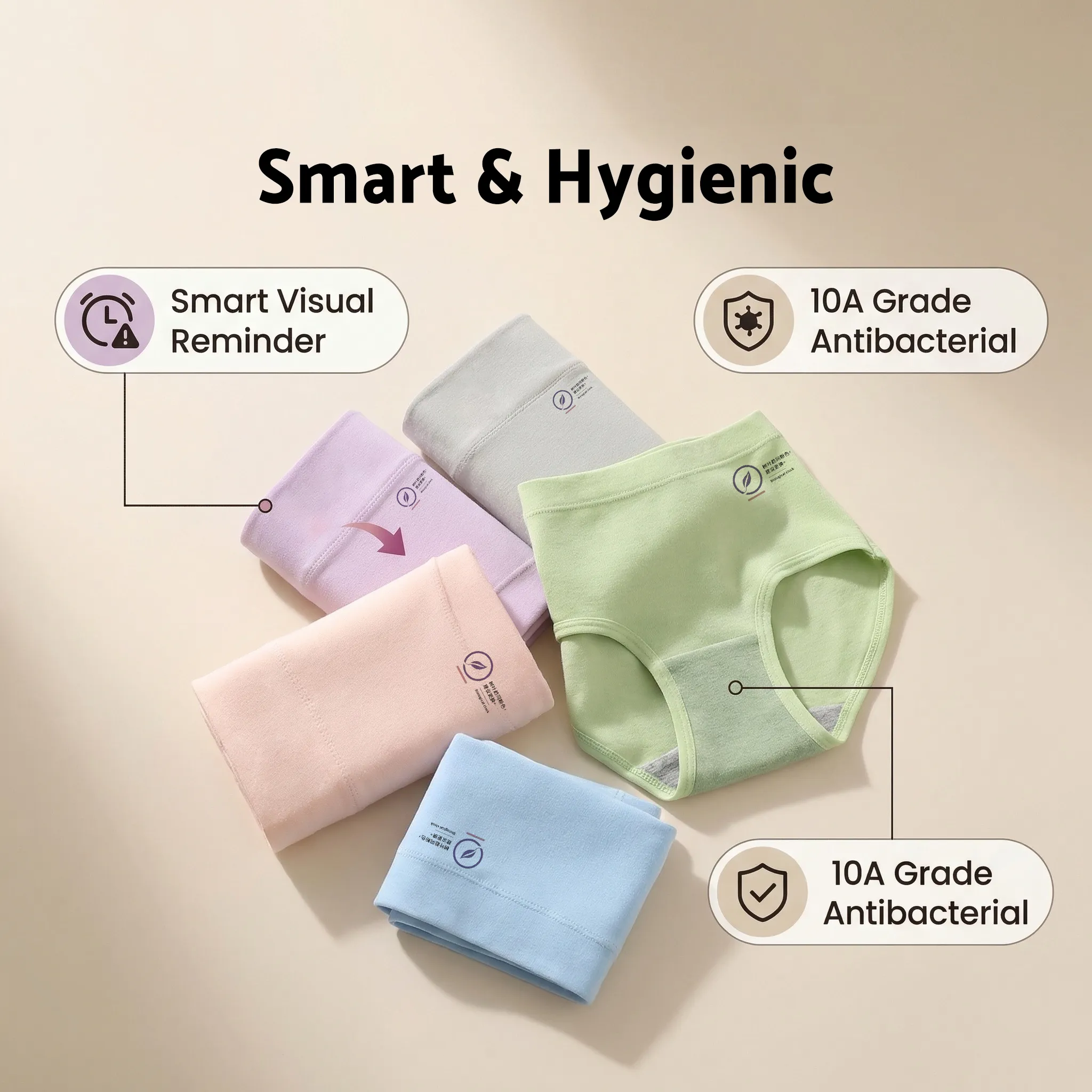 Bio-Indicated 10A Breathable Modal Underwear that actually "talks"