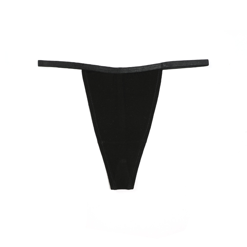 Cross-border European and American sexy thin-strap low-rise thong breathable simple Brazilian panties cotton women's underwear