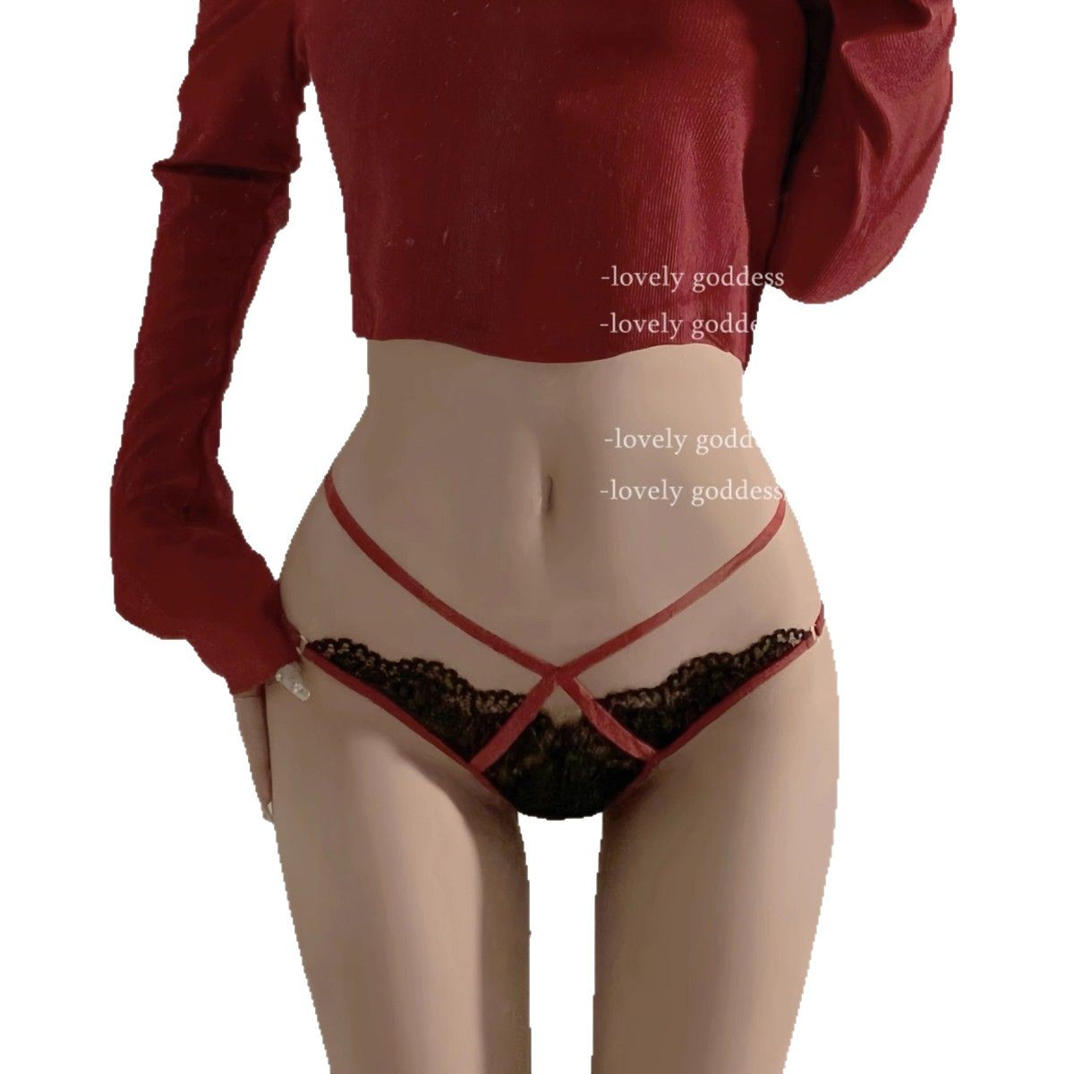 Midsummer Peach women thong lace panties