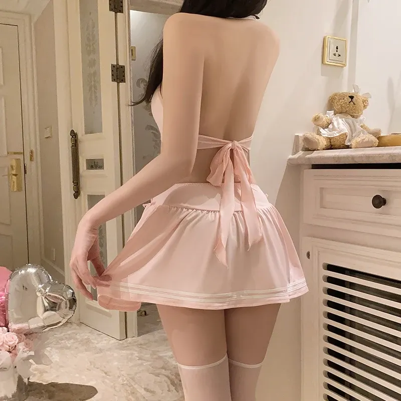 Wholesale Price Sexy Nurse Woman Lingerie Pink Hot Skirt Cosplay Suit