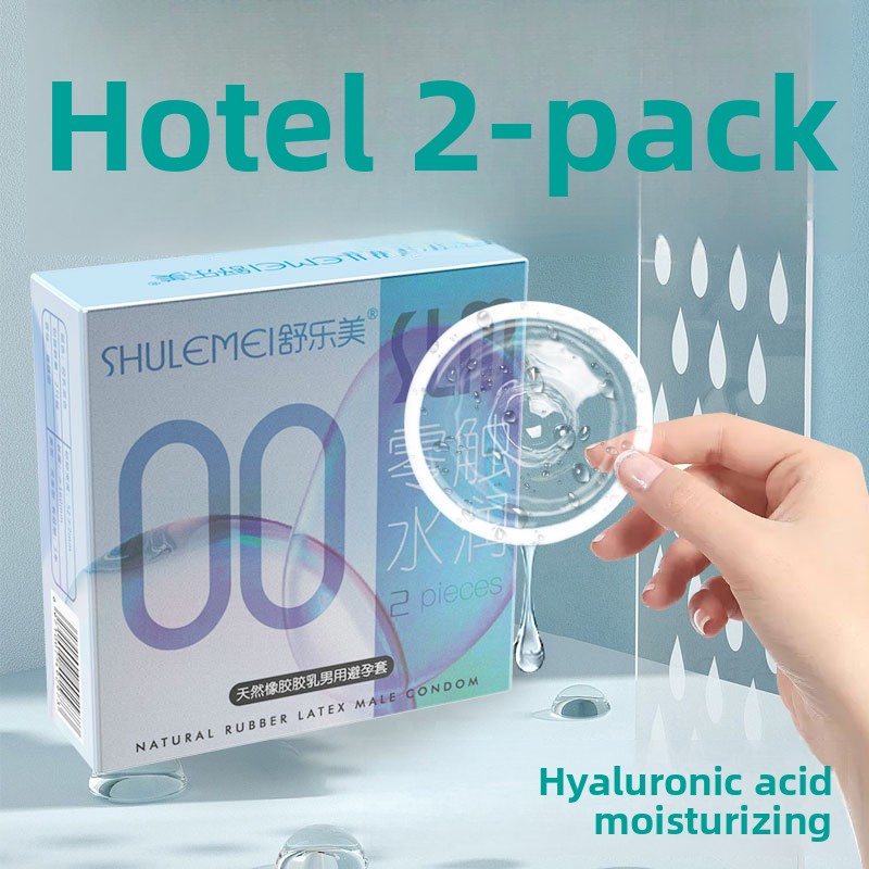Shulemei 2-pack of ultra-thin condoms 001, family planning supplies, suitable for use in hotels, nightclubs, and for convenient, safe use