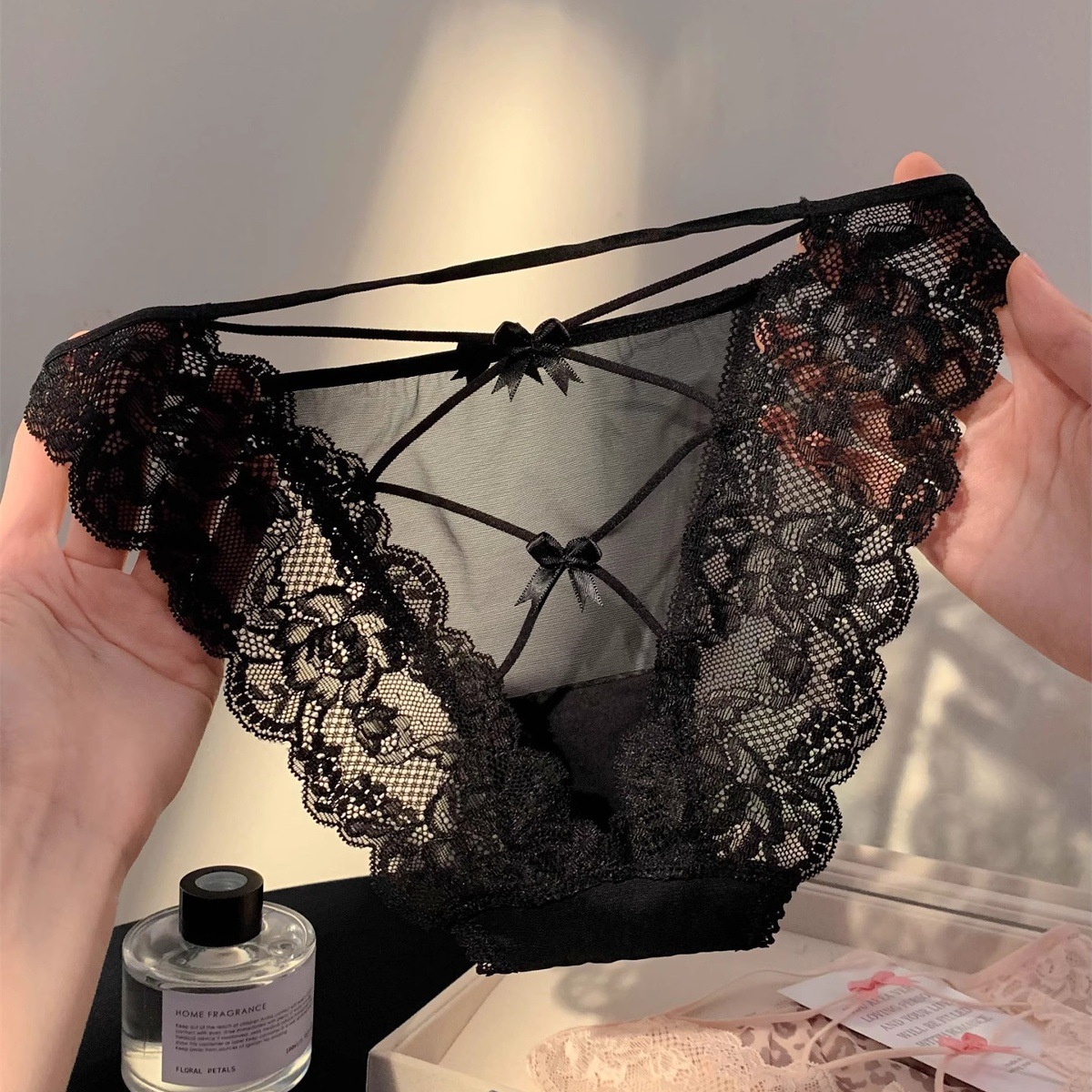 Hormone Killer~Sexy Leopard Print Lace Panties, Pure Desire Hollow Design, Summer Thin Low-Waist Romantic Women's Briefs