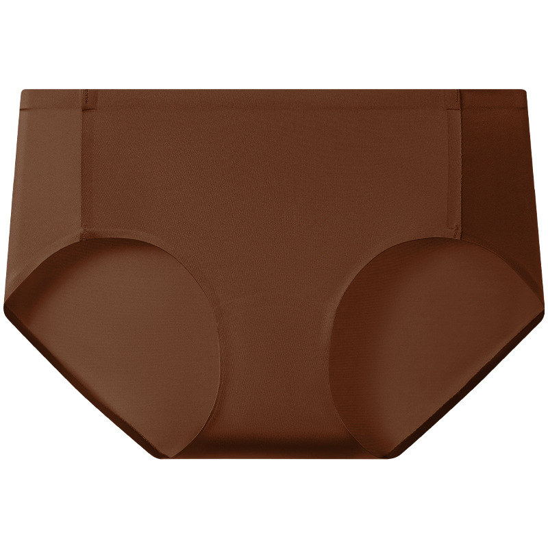 High-end light luxury satin ice silk women's mid-waist seamless briefs, 10A grade mulberry silk, antibacterial and breathable for summer