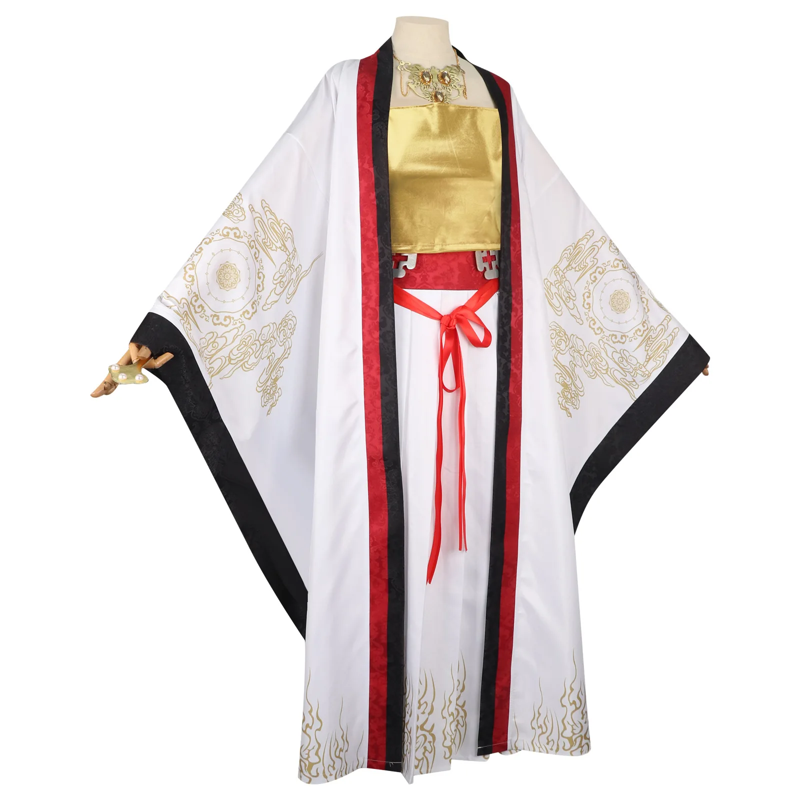 Vista frontal del traje