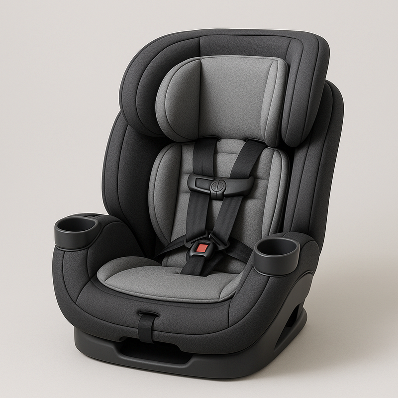 Silla Infantil de Coche Negra Gris Multifuncional Seguridad Comodidad Ergonómica Ajustable Poliéster Viaje