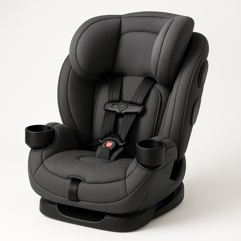 Silla Coche Infantil Gris Oscuro Ajustable Ergonómica Alta Comodidad Instalación Rápida