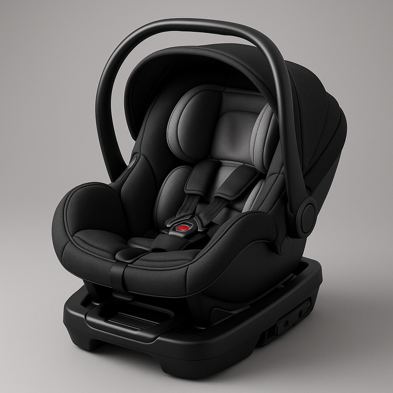 Silla de Coche Bebé Seguridad Ajustable Negro Comodidad Material Ergonómico