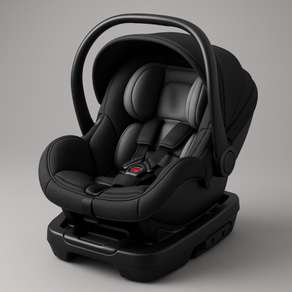 Silla de Coche Bebé Seguridad Ajustable Negro Comodidad Material Ergonómico