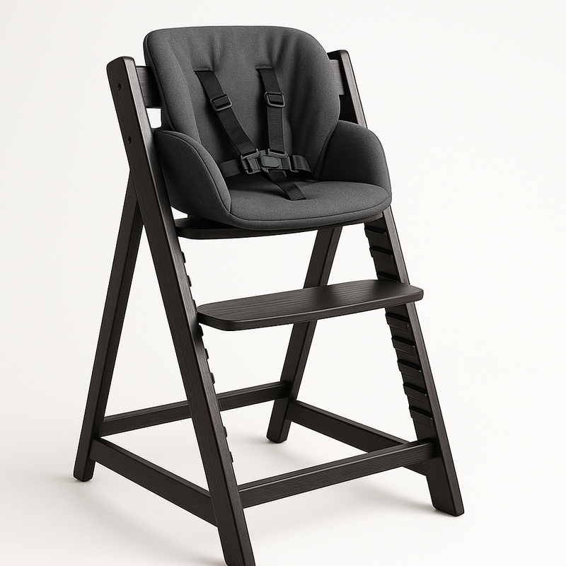 Trona Madera Seguridad Infantil Gris Sala Comedor