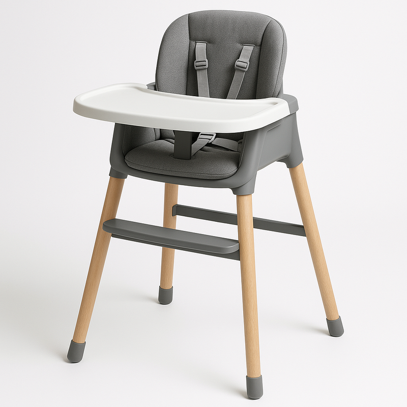 Silla Alta Infantil Segura Gris
