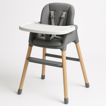 Silla Alta Infantil Segura Gris