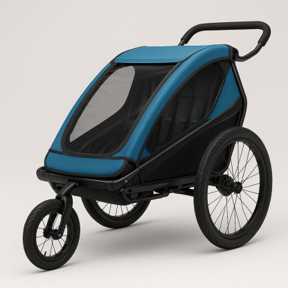 Remolque para Bicicleta Tela Azul Resistente Versátil Seguro para Transporte Exterior-Salatienda