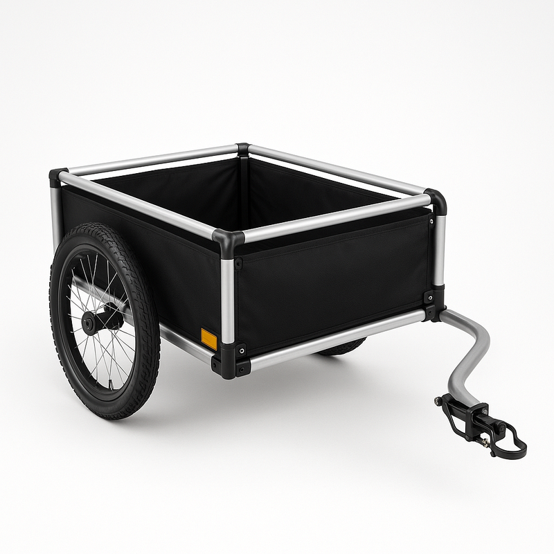 Remolque Bicicleta Aluminio Resistente Uso Versátil Negro-Salatienda