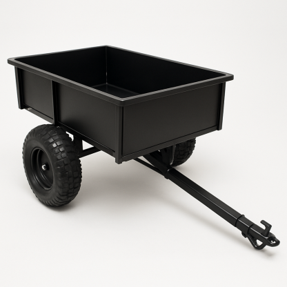 Remolque Bicicleta Exterior Transporte Multifuncional Acero Negro Jardín