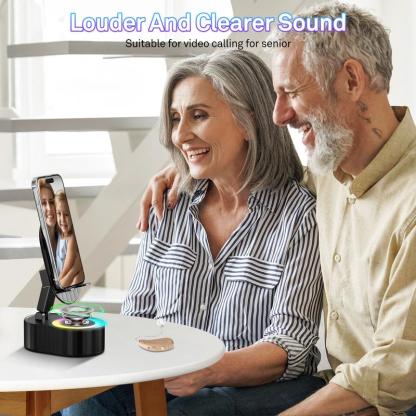 ⚡Flash Sale💥2025 Upgraded Cell Phone Stand with Induction Speaker/Power Bank/Atmosphere Light