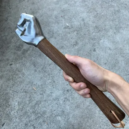 Fist hammer wooden handle fitter hammer small fist hammer electrician hammer home outdoor car self-defense hammer iron hammer